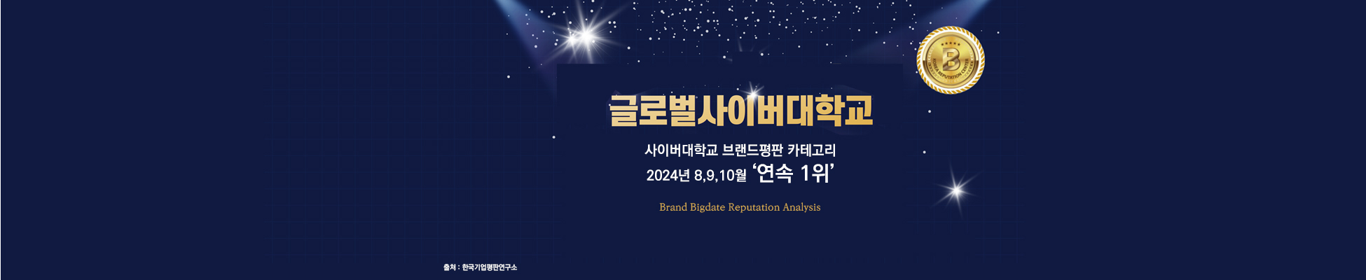 
										글로벌사이버대학교 사이버대학교 브랜드평판 카테고리 2024년 8,9,10월 연속 1위 Brand Bigdate Reputauion Analysis 출처 한국기업평판연구